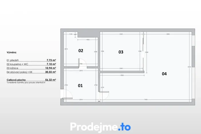 Prodej bytu 2+kk, Znojmo, Kosmákova, 60 m2