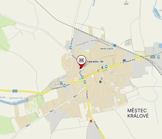 Dražba výrobních prostor, Městec Králové, Palackého, 1826 m2