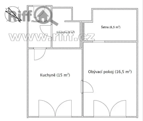 Pronájem bytu 2+kk, Brno, třída Generála Píky, 46 m2