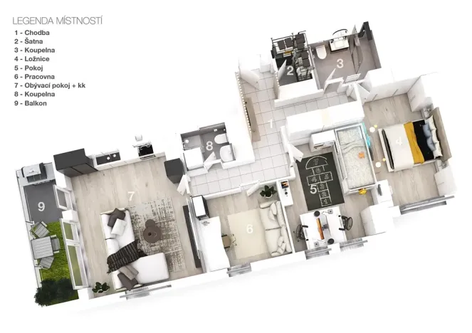 Prodej bytu 4+kk, Praha - Modřany, Mezi vodami, 114 m2