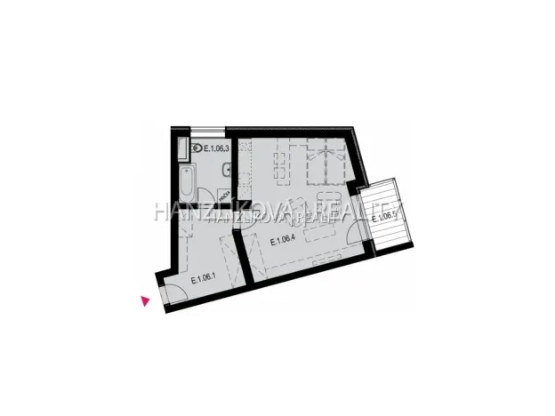 Pronájem bytu 1+kk, České Budějovice - České Budějovice 2, Volejbalistů, 42 m2