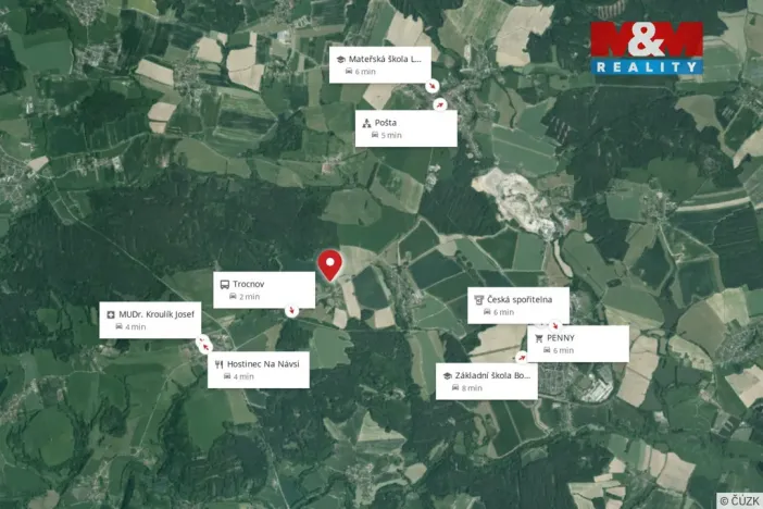 Prodej pozemku pro bydlení, Borovany - Trocnov, 820 m2