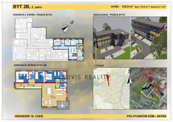 Prodej bytu 4+kk, Cheb, Hradební, 115 m2