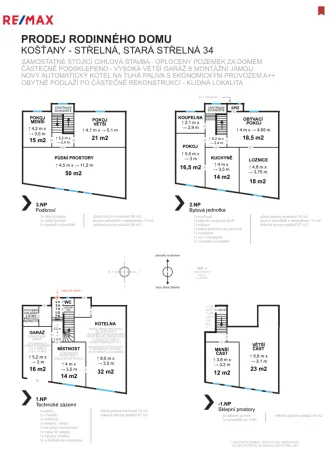Prodej rodinného domu, Košťany - Střelná, Stará Střelná, 273 m2