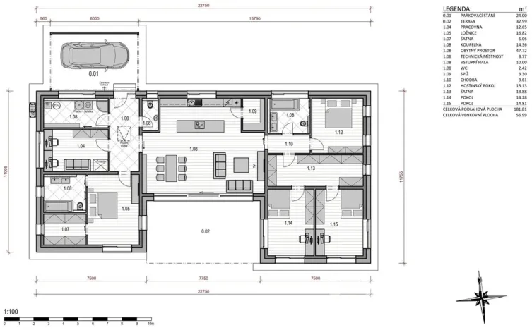 Prodej rodinného domu, Bystřice - Opřetice, 205 m2