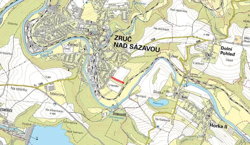 Prodej pozemku pro bydlení, Zruč nad Sázavou, 3495 m2