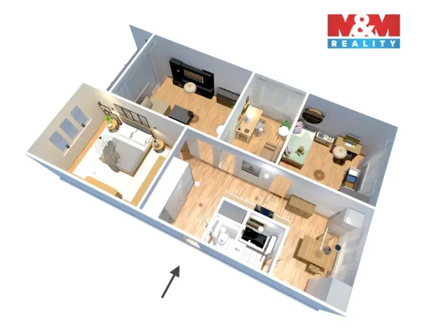 Prodej bytu 4+1, Jirkov, Krušnohorská, 79 m2