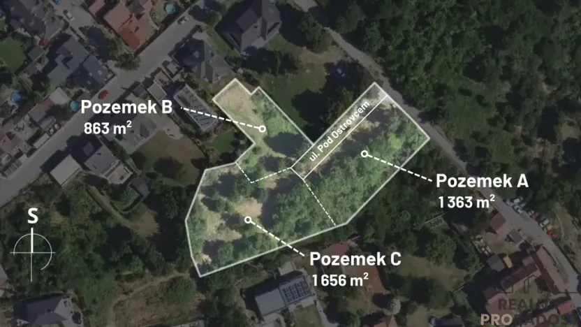 Prodej pozemku pro bydlení, Kladno, pod ostrovcem, 4189 m2