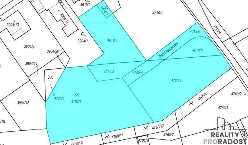 Prodej pozemku pro bydlení, Kladno, pod ostrovcem, 4189 m2