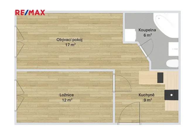 Prodej bytu 2+kk, Praha - Podolí, Podolská, 44 m2