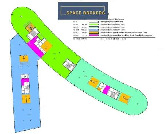 Pronájem kanceláře, Praha - Nusle, Pikrtova, 825 m2