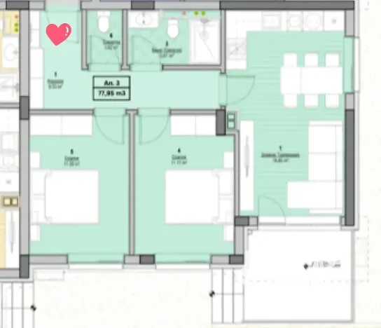 Prodej bytu 3+kk, Nesebar, Bulharsko, 76 m2