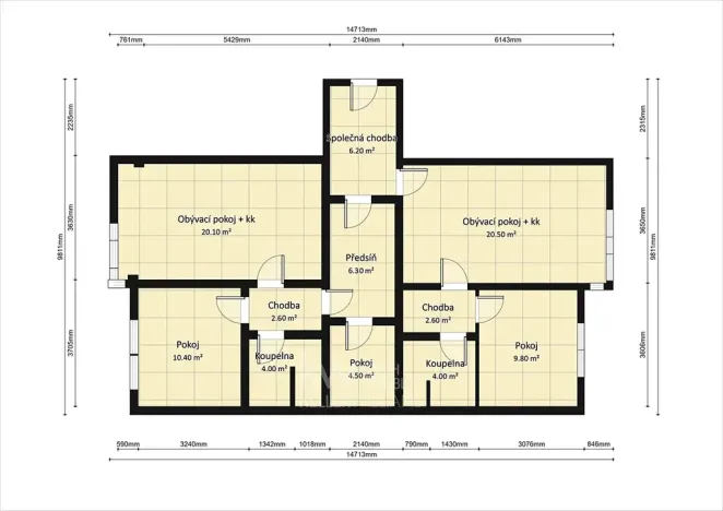 Prodej bytu 2+1, Praha - Troja, Olštýnská, 48 m2