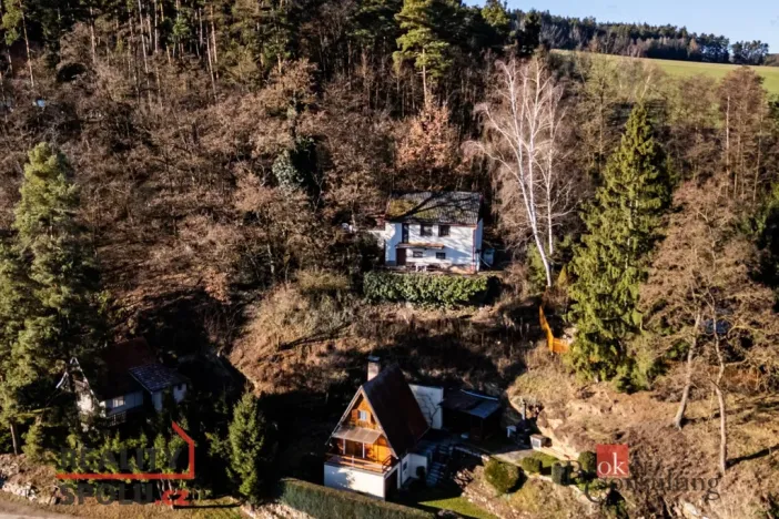 Prodej chaty, Týn nad Vltavou - Hněvkovice na levém břehu Vltavy, 80 m2