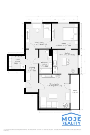 Prodej bytu 3+1, Plzeň - Severní Předměstí, Brněnská, 74 m2