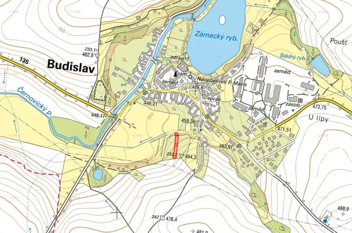 Prodej zahrady, Budislav, 1225 m2