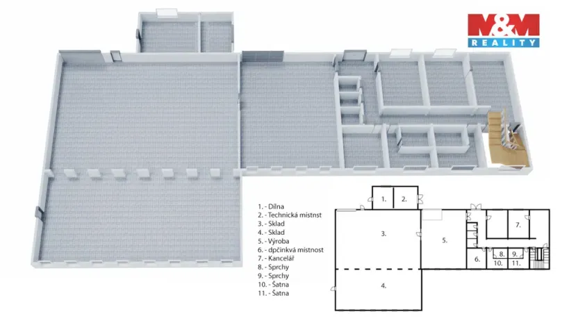 Prodej obchodního prostoru, Zbraslavice, 1381 m2