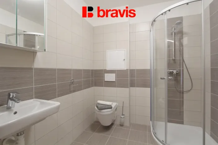 Pronájem bytu 2+kk, Brno - Bystrc, Adamcova, 62 m2