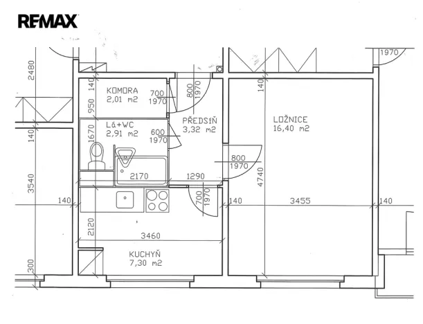Pronájem bytu 1+1, Hradec Králové - Nový Hradec Králové, Mandysova, 35 m2