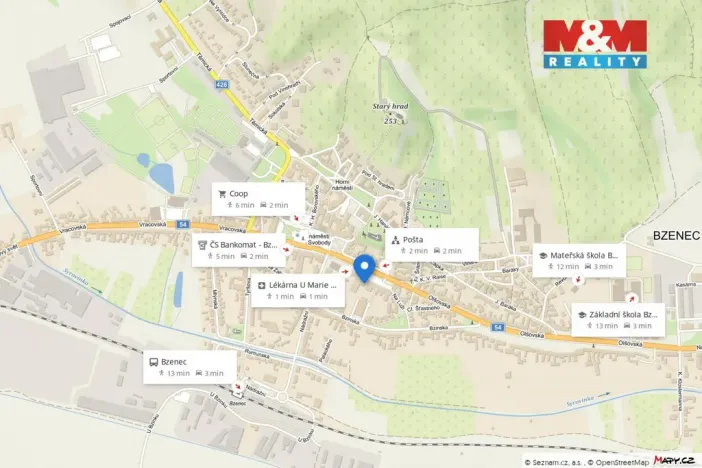 Pronájem bytu 3+kk, Bzenec, náměstí Svobody, 59 m2