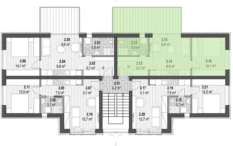 Prodej bytu 2+kk, Kunčice nad Labem, 44 m2