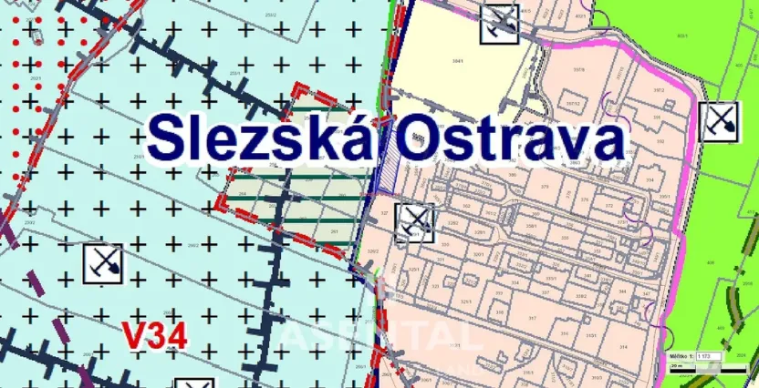 Prodej pozemku, Ostrava, 866 m2