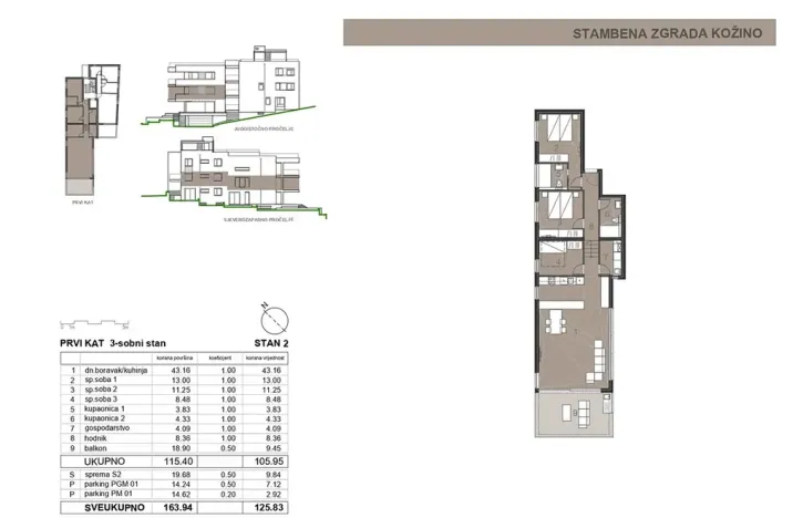 Prodej bytu 4+kk, Zadar, Chorvatsko, 125 m2