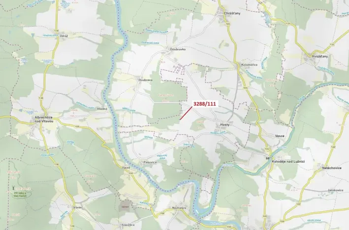 Dražba lesa, Hosty, 978 m2