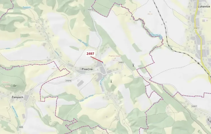 Dražba lesa, Písečná, 797 m2