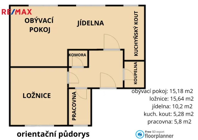 Pronájem bytu 4+kk, Moravské Budějovice, Husova, 79 m2