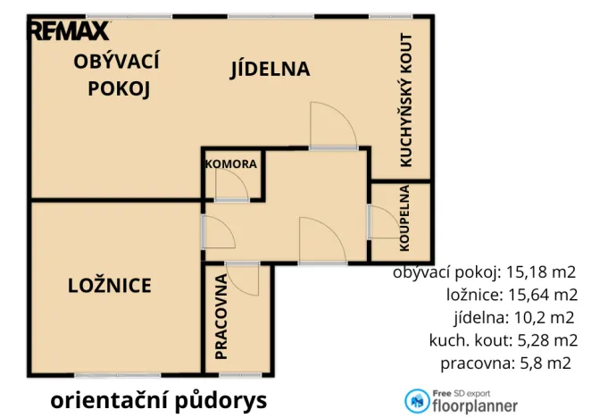 Pronájem bytu 4+kk, Moravské Budějovice, Husova, 79 m2