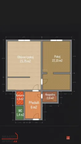 Prodej bytu 2+kk, Praha - Vysočany, Na břehu, 57 m2