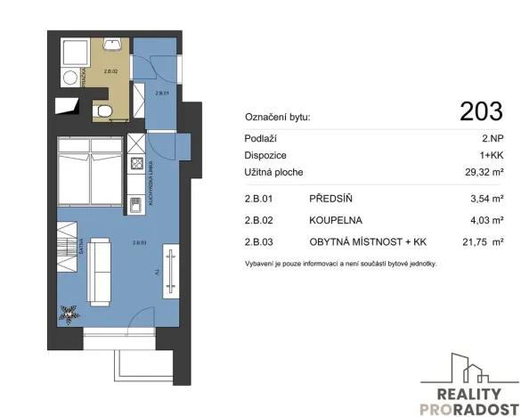 Prodej bytu 1+kk, Brno, Bratislavská, 32 m2