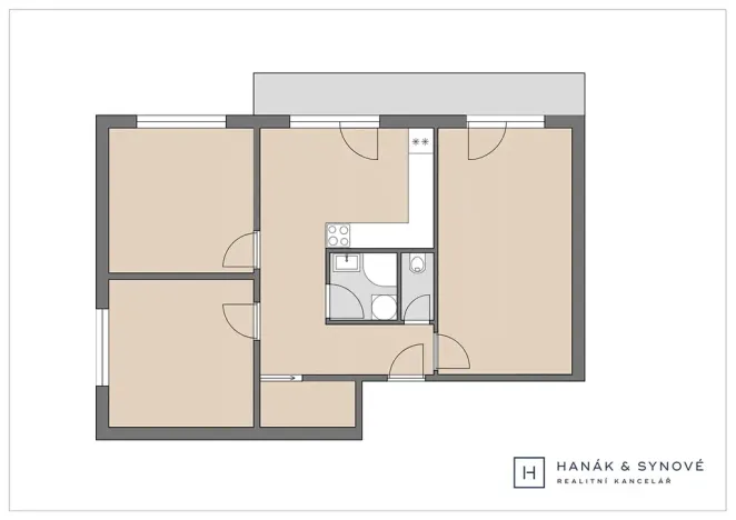 Pronájem bytu 3+1, Brno, Jindřichova, 77 m2