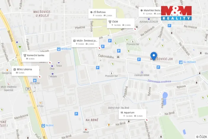 Pronájem bytu 1+1, Hradec Králové - Nový Hradec Králové, Čajkovského, 43 m2