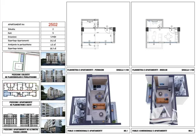 Prodej bytu 1+kk, Golem, Albánie, 35 m2