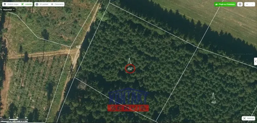 Prodej lesa, Otín, 4352 m2