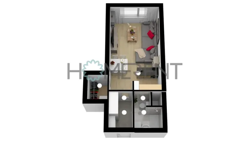 Pronájem bytu 1+kk, Praha - Bohnice, Lindavská, 29 m2