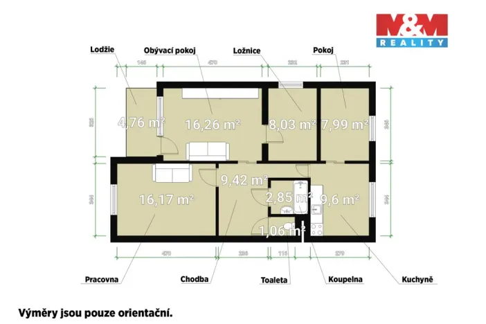 Prodej bytu 4+1, Plzeň - Bolevec, Manětínská, 71 m2