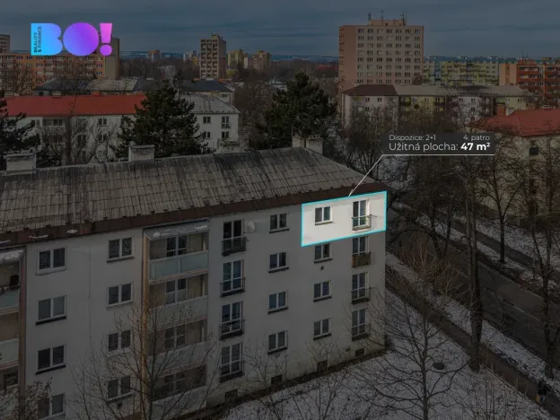 Prodej bytu 2+1, Ostrava, Čujkovova, 47 m2