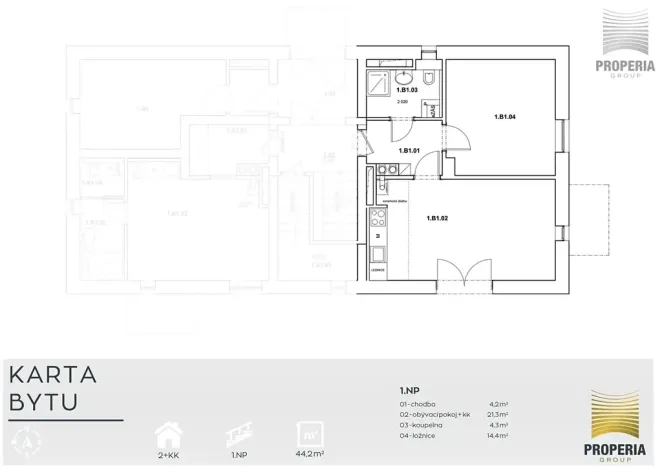 Prodej apartmánu, Dolní Morava, 44 m2