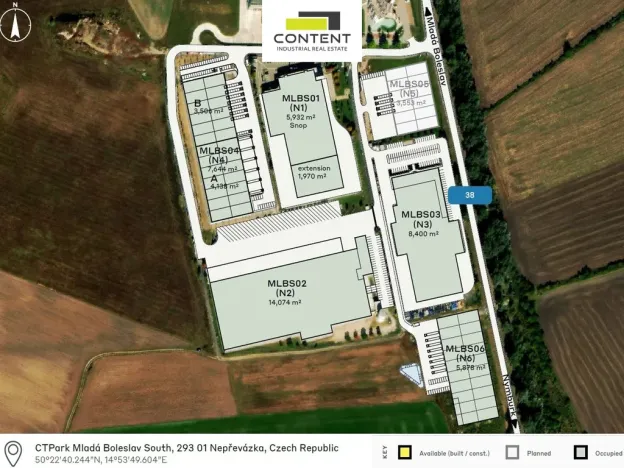 Pronájem výrobních prostor, Nepřevázka, 3553 m2