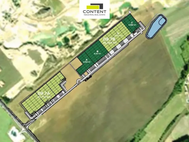 Pronájem skladu, Kozomín, 10355 m2