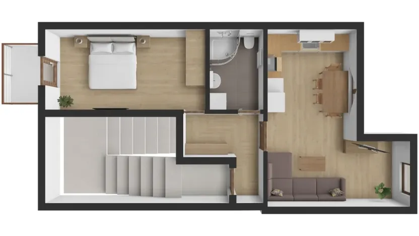 Pronájem bytu 2+kk, České Budějovice - České Budějovice 3, B. Smetany, 47 m2