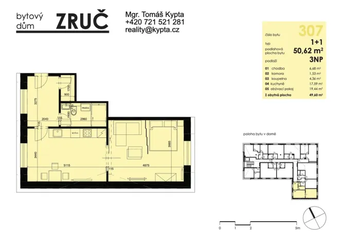 Pronájem bytu 1+1, Plzeň - Severní Předměstí, Bolevecká, 51 m2