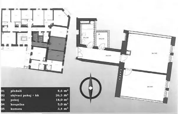 Prodej bytu 2+kk, Praha - Nové Město, Trojická, 62 m2