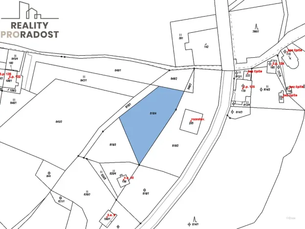 Prodej pozemku pro bydlení, Krupka - Horní Krupka, 1397 m2