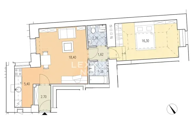 Pronájem bytu 2+kk, Praha - Vyšehrad, Vratislavova, 50 m2