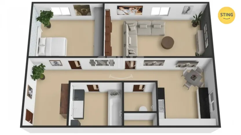Prodej bytu 2+1, Přerov, Dvořákova, 53 m2