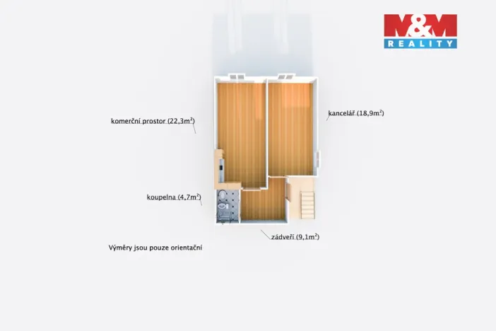 Pronájem kanceláře, Dobřany, Alšova, 55 m2